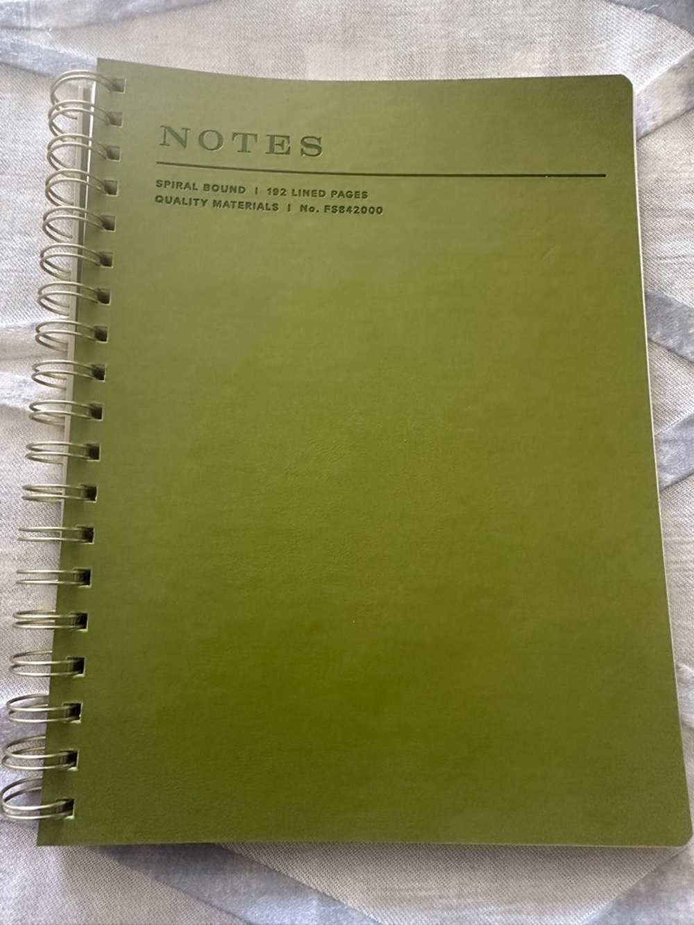 Fringe Olive Green Spiral Notebook